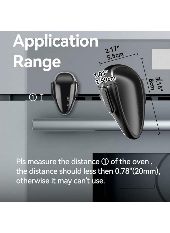 EUDEMON 1 Pack Childproof Oven Door Lock, Oven Front Lock Easy to Install & Heat-Resistant Material no Tools Need or Drill (Black)(ONLY for Flat Surface) - Image 4