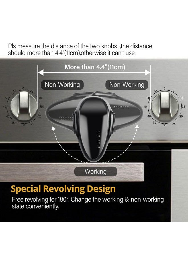 EUDEMON 1 Pack Childproof Oven Door Lock, Oven Front Lock Easy to Install & Heat-Resistant Material no Tools Need or Drill (Black)(ONLY for Flat Surface) - Image 3