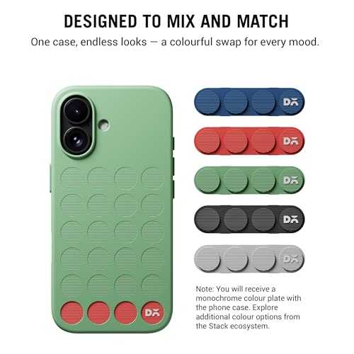DailyObjects iPhone 16 Stack Signature Magnetic Case Cover | Compatible with Magsafe | Camera & Body Protection | Shock/Scratch Proof| Dual Hybrid Protection | Wireless Charging - Mint Green - Image 4