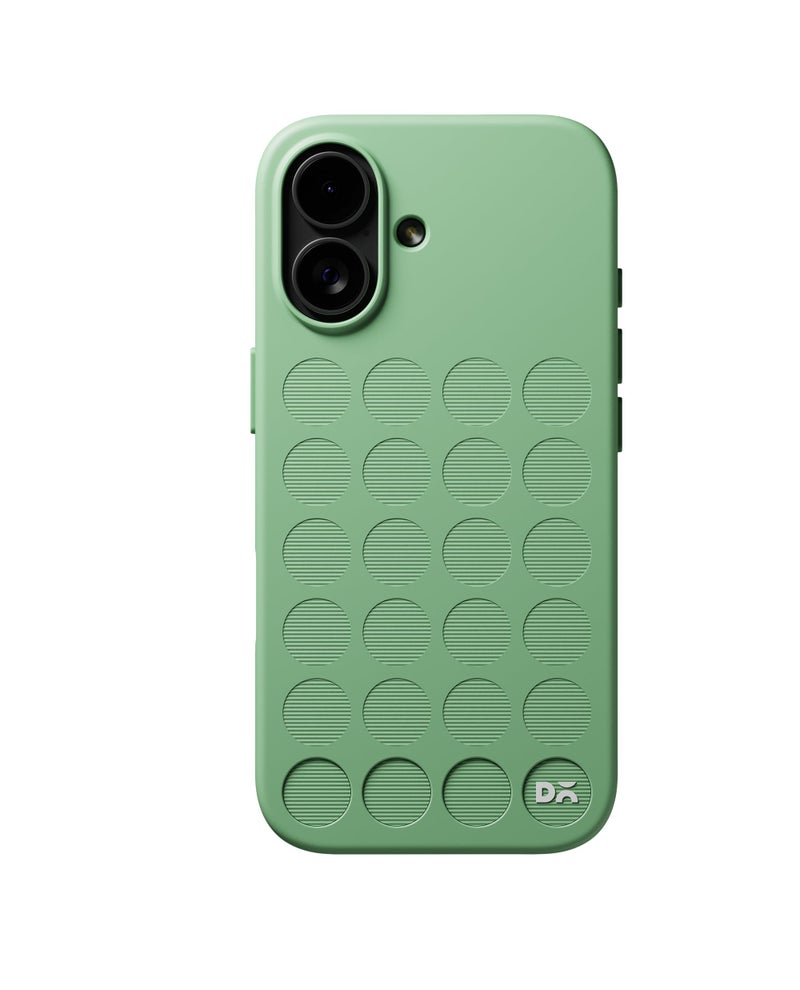 DailyObjects iPhone 16 Stack Signature Magnetic Case Cover | Compatible with Magsafe | Camera & Body Protection | Shock/Scratch Proof| Dual Hybrid Protection | Wireless Charging - Mint Green - Image 1