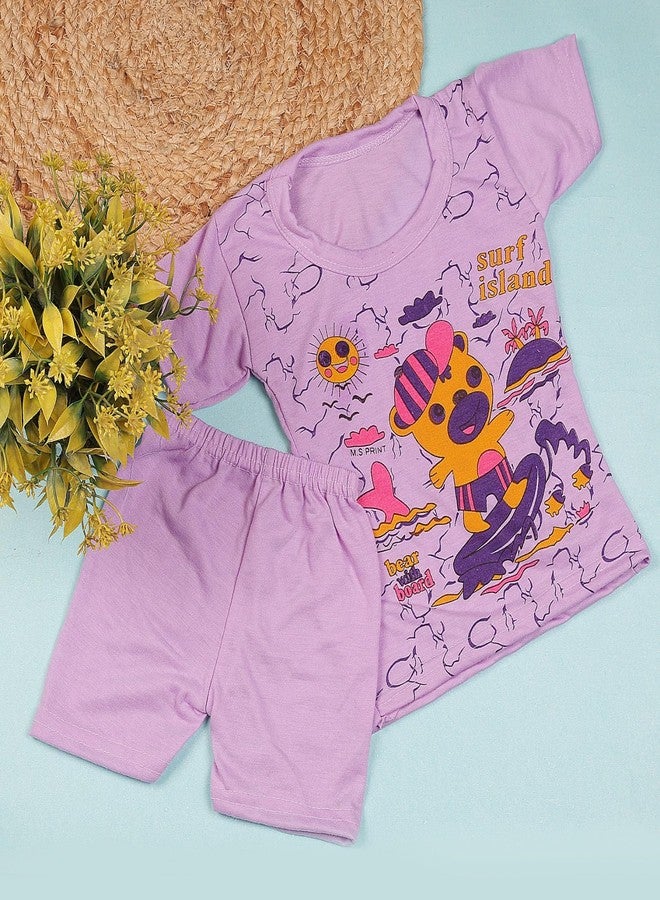 Cortica Baby Boys & Baby Girls Cotton Top-Short Combo Set - Pack Of 5 Set (Random Colors) - Image 3