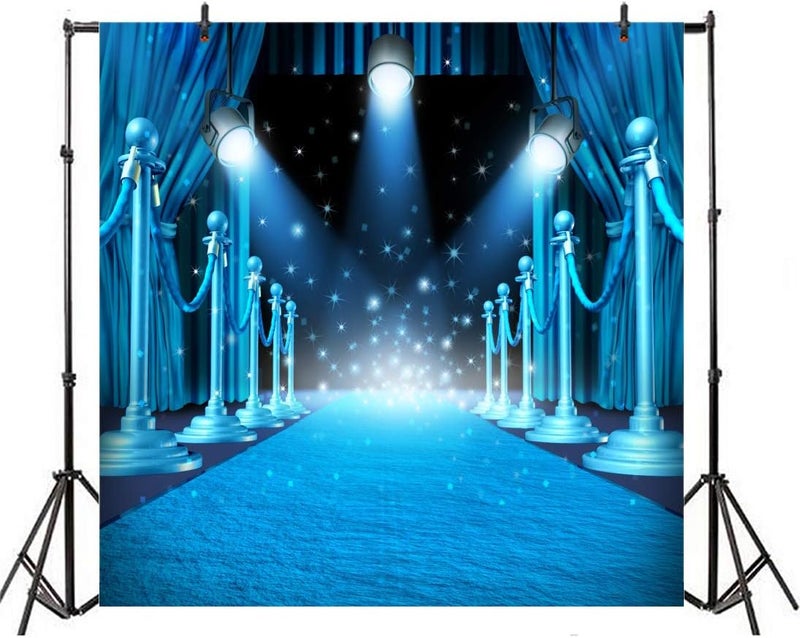 Yeele 8x8ft Photography Backdrop Stage Lights Red Carpet Background for Photo Shoots Luxury VIP Royals Club Party Event Decoration Banner Adult Kids Photo Booth Vinyl Studio Props - Image 4