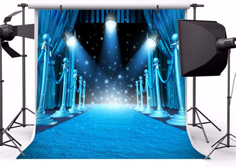 Yeele 8x8ft Photography Backdrop Stage Lights Red Carpet Background for Photo Shoots Luxury VIP Royals Club Party Event Decoration Banner Adult Kids Photo Booth Vinyl Studio Props - Image 2