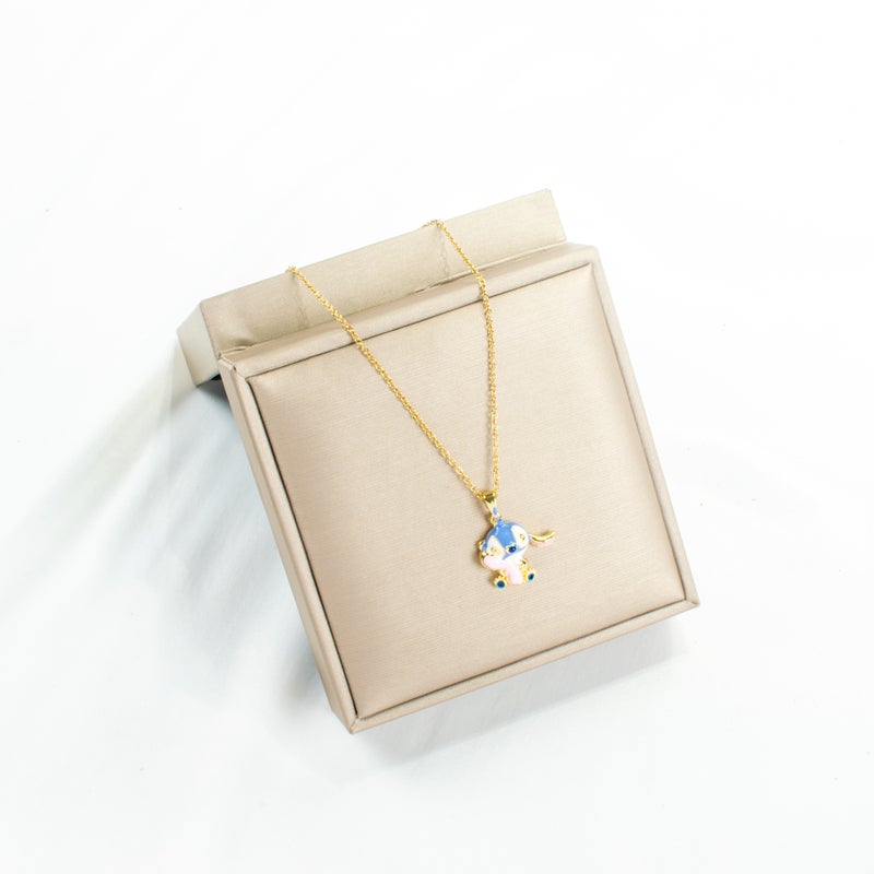 سلسلة أستانليس ستيل ذهبي مع دلاية شكل ستيتش - Image 2