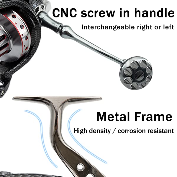 Fishdrops Surf Spinning Reel, Size 10000 12000 Saltwater Fishing Reels, Full Metal Frame 31 LBs Max Drag, 10+1 Stainless BB Ultra Smooth Powerful, High Capacity Long Casting Spinning Reels - Image 5