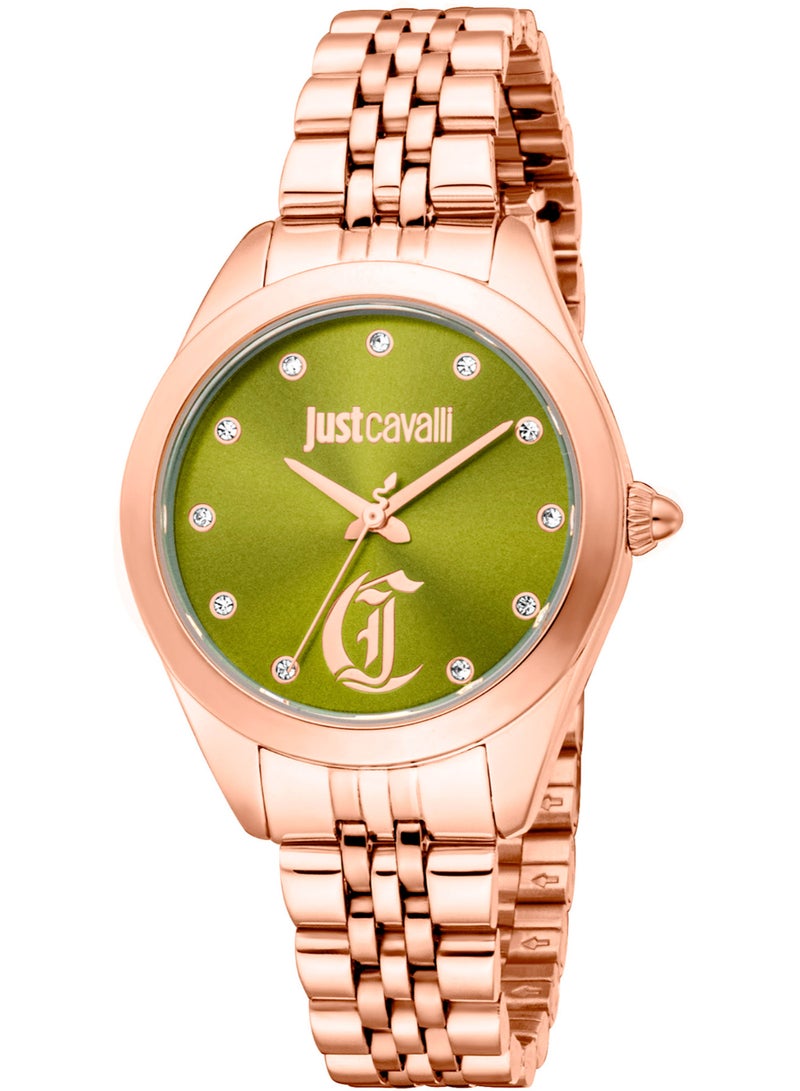 Just Cavalli سيدة لونا Jc1L309M0065 - ساعة كوارتز أنثوية من الفولاذ المقاوم للصدأ بثلاثة عقارب - Image 1