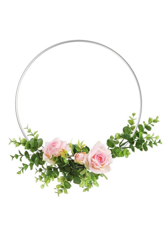 Sntieecr 9 Pcs 3 Sizes Metal Floral Hoop Wreath Macrame Silver Hoop Rings For Diy Floral Macrame Hoop, Wedding Decorations, Dream Catcher And Wall Hanging Crafts (6 / 8 / 10 Inch)  - Image 3