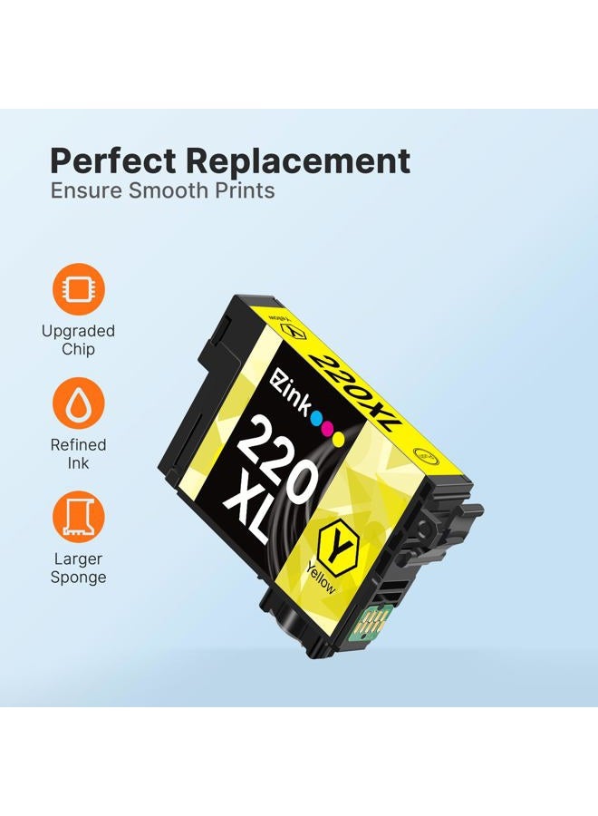 E-Z Ink خراطيش حبر معاد تصنيعها بديل لـ Epson 220 XL 220XL T220XL للاستخدام مع WF-2760 WF-2750 WF-2630 WF-2650 WF-2660 XP-320 XP-420 XP-424 (4 أسود، 2 سماوي، 2 أرجواني، 2 أصفر) 10 عبوة - Image 4