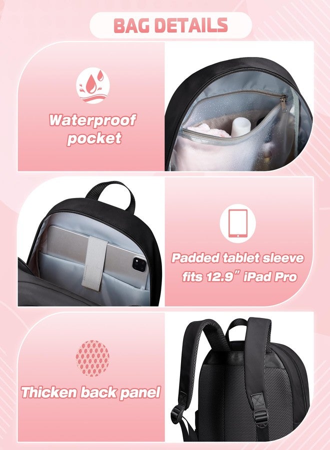 Smasrob Women Mini Backpack with Wet Pocket and RFID Blocking Pocket, Small Backpack Purse for Gym, Work, College or Travel, Black - Image 4