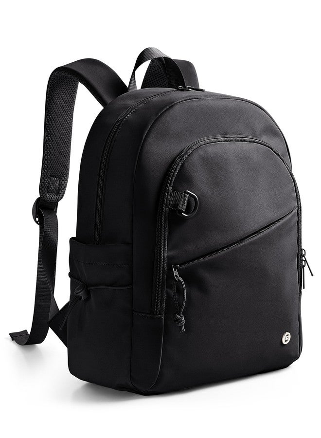 Smasrob Women Mini Backpack with Wet Pocket and RFID Blocking Pocket, Small Backpack Purse for Gym, Work, College or Travel, Black - Image 1