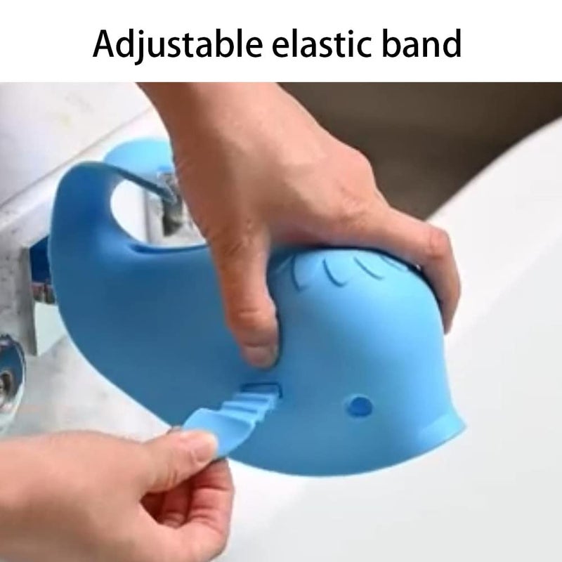ALIBEBE Faucet Cover Bathtub Baby Tub - Bath Spout Cover Baby Bathtub, Faucet Cover Baby Bathtub Silicone Whale for Kids, Toddlers, Blue (ALIBEBE) - Image 4
