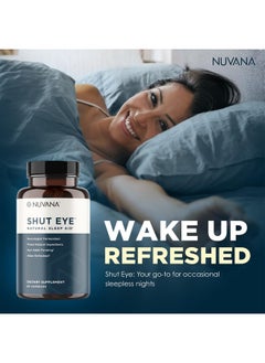 Nuvana Nuvana Shut Eye Natural Sleep Aid Supplement for Adults | 5mg Melatonin | Helps Relax and Promote Natural Deep Sleep with Valerian Root, Chamomile & Magnesium | Vegan & Non-GMO | 60 Capsules  - Image 3