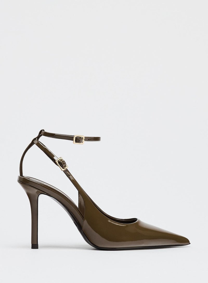 زارا حذاء بكعب عالٍ من الجلد اللامع - Image 1