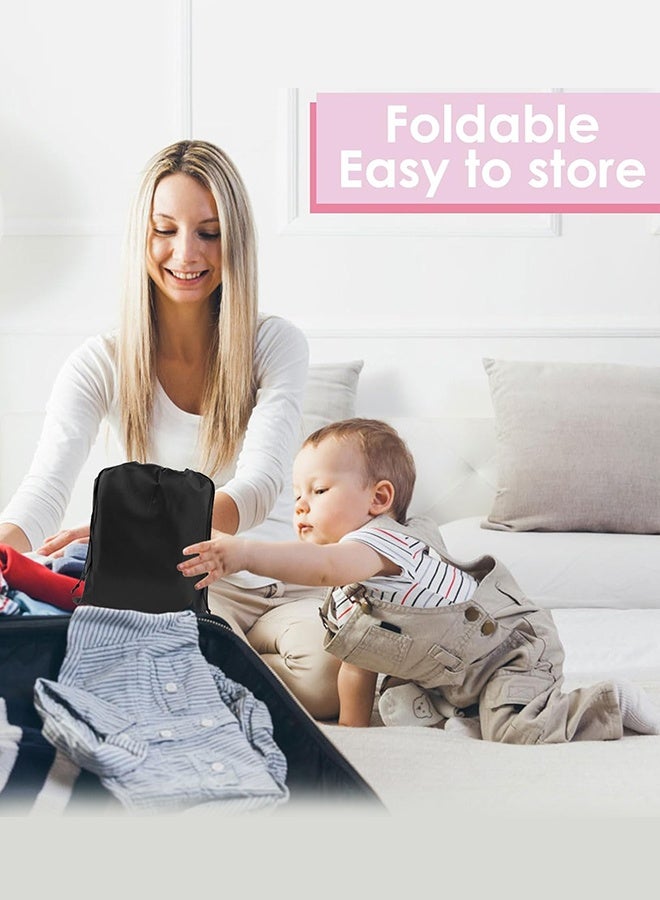 Organizer Kids Airplane Footrest Portable Kids Airplane Seat Extender Colorful Airplane Foot Hammock Breathable Toddler Airplane Bed Travel Essentials with Storage Bag for Kids Toddlers 79x44cm (Starry Pink) - Image 5