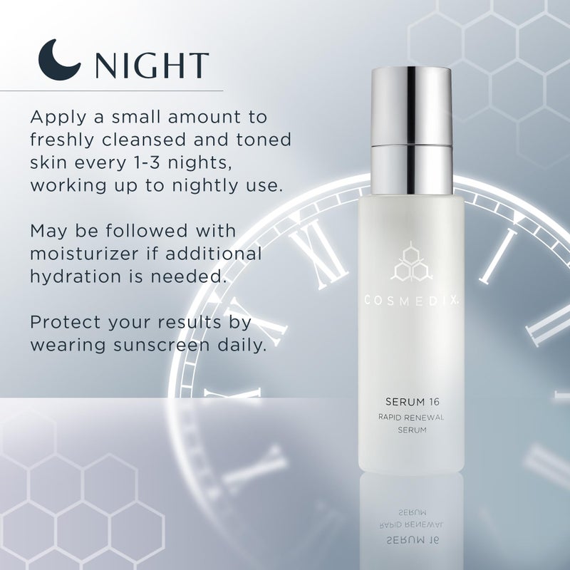 COSMEDIX - Serum 16 Rapid Renewal Serum - For All Skin Types - Boosting Skin's Natural Radiance - Smooths Lines and Wrinkles - Includes Vitamin E and Hydration Boost - Moisture-Rich - Image 4