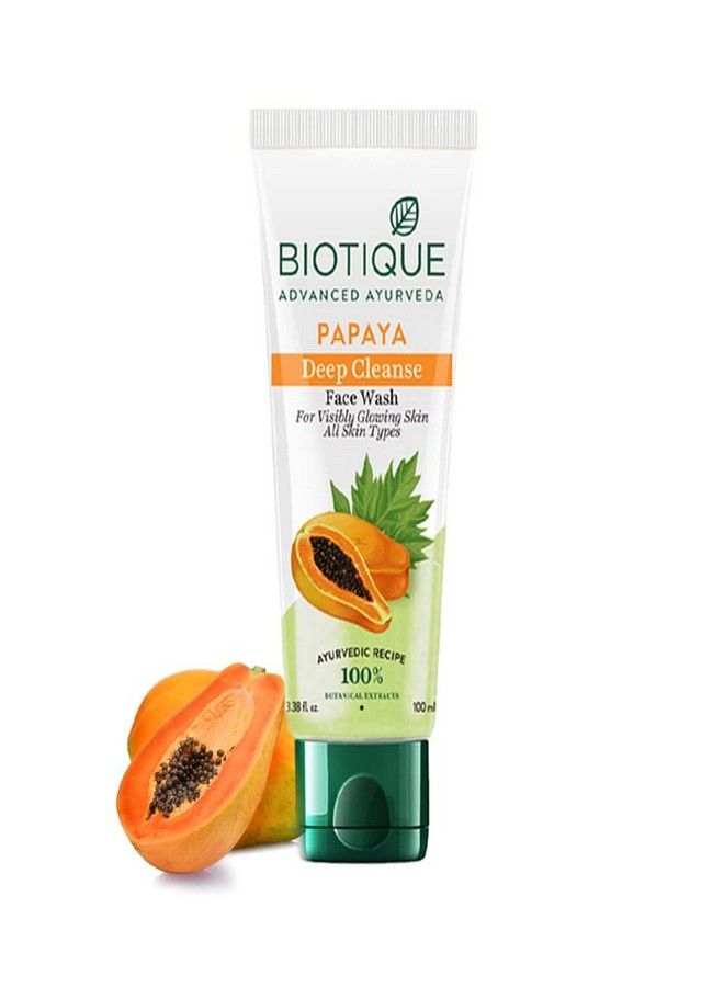 Biotique Biotique Papaya Deep Cleanse Tan Removal Face Wash 100ml - Image 1