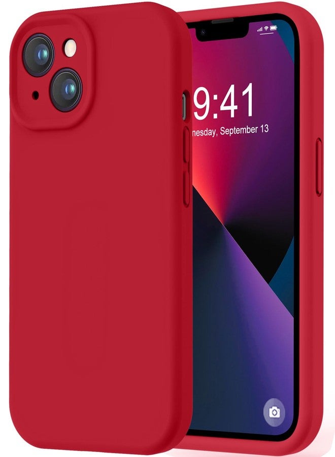 LOVE 3000 جراب حماية للهاتف LOVE 3000 مصمم خصيصًا لهاتف iPhone 13 مقاس 6.1 بوصة باللون الأحمر | مصنوع من السيليكون عالي الجودة، لحماية الكاميرا، وبطانة داخلية ناعمة من الألياف الدقيقة المقاومة للخدش، ومقاوم للصدمات، مناسب للنساء والرجال والفتيات - Image 1