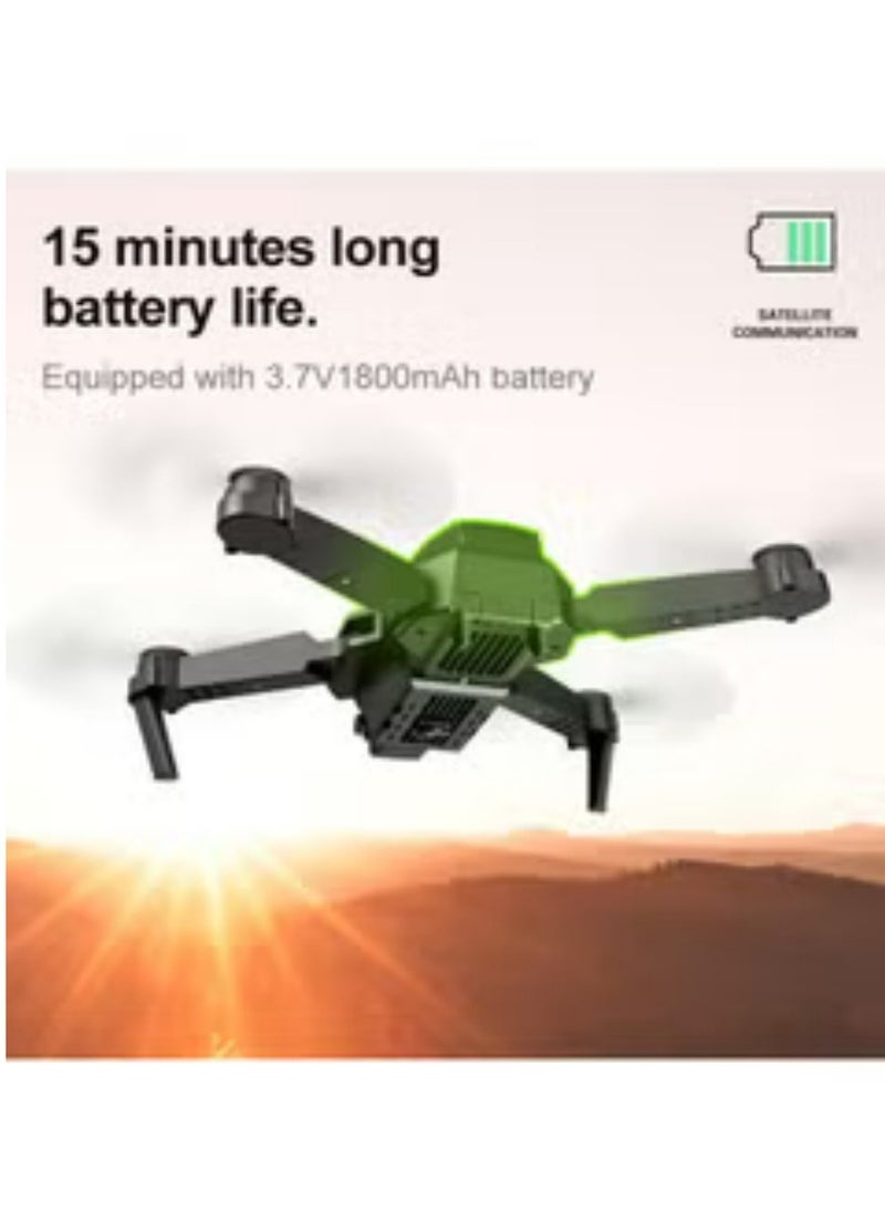 Generic - LS-E525 RC Drone with Camera 4K Drone Dual Camera WiFi FPV Drone Headless Mode Altitude Hold Gesture Photo Video Trajectory Flight 3D Filp RC Quadcopter Black 21.5 * 7 * 18 cm 1 Batteries - Image 1