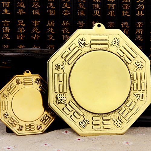 FUNSXBUG Chinese Feng Shui Brass Convex Bagua Mirror Fengshui ba gua Mirrors 4.5 inch - Image 4