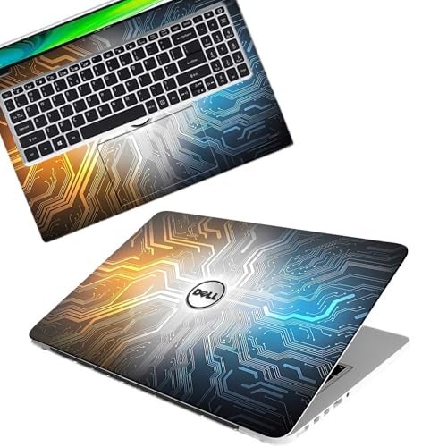 Inkykart DSGN 144 Full Body Laptop Skin Bubble-Free| Laminated| Removable| HD Quality Sticker for Laptops Upto 15.6 Inches Compatible with DELL - Image 1