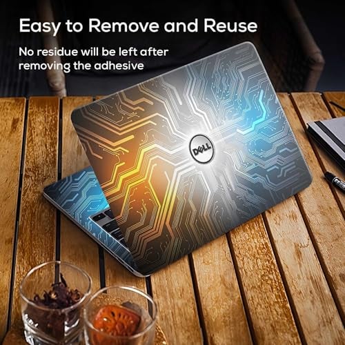 Inkykart DSGN 144 Full Body Laptop Skin Bubble-Free| Laminated| Removable| HD Quality Sticker for Laptops Upto 15.6 Inches Compatible with DELL - Image 3