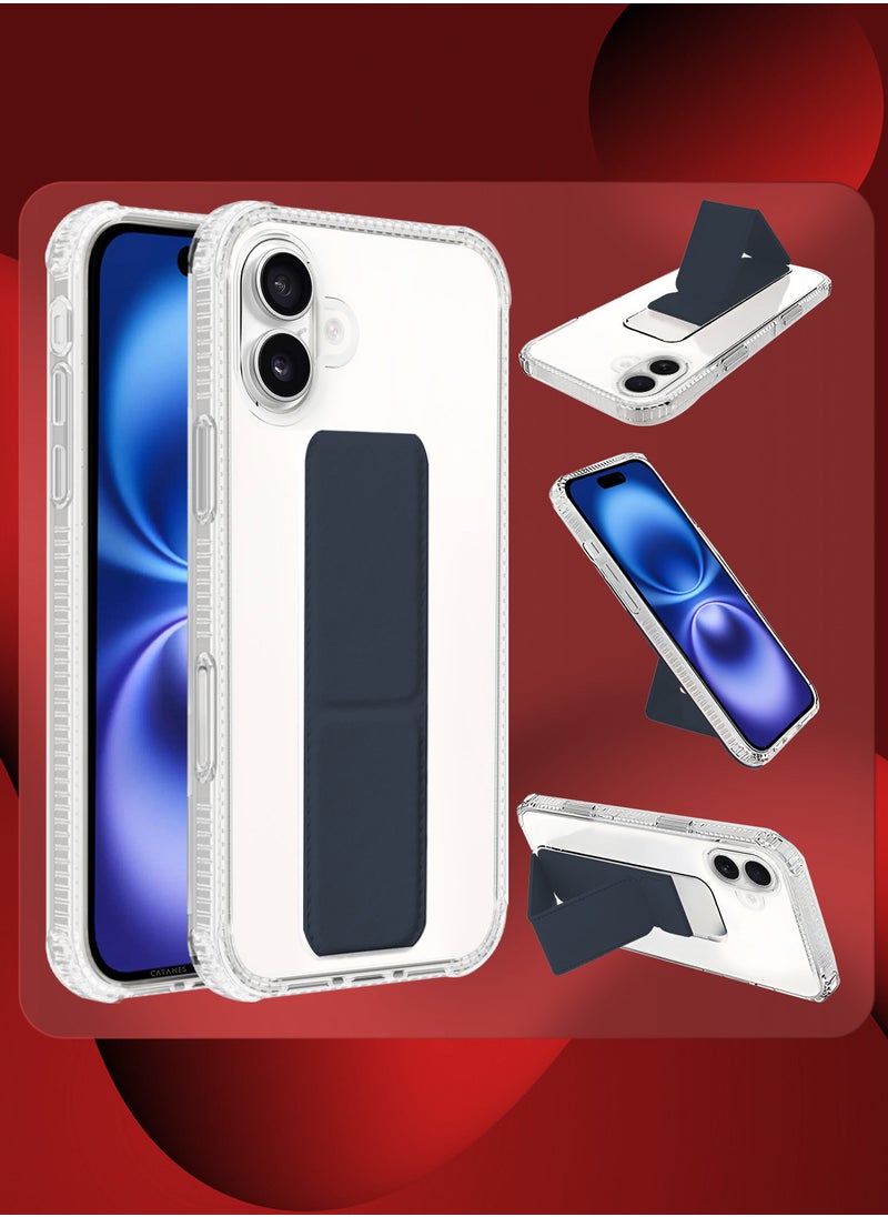 CATANES - ( for iPhone 16 Plus ) 2 Pack, Case and Screen Protector, with Phone Grip and Expanding Stand, Kickstand Fully Protective Cover with Phone Grip Holder - Image 1