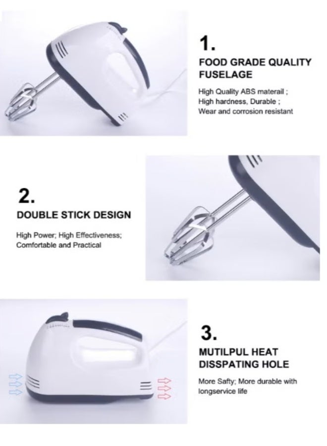 7-speed 260W hand blender with a comfortable grip that fits perfectly in the palm of your hand. White color. - Image 3