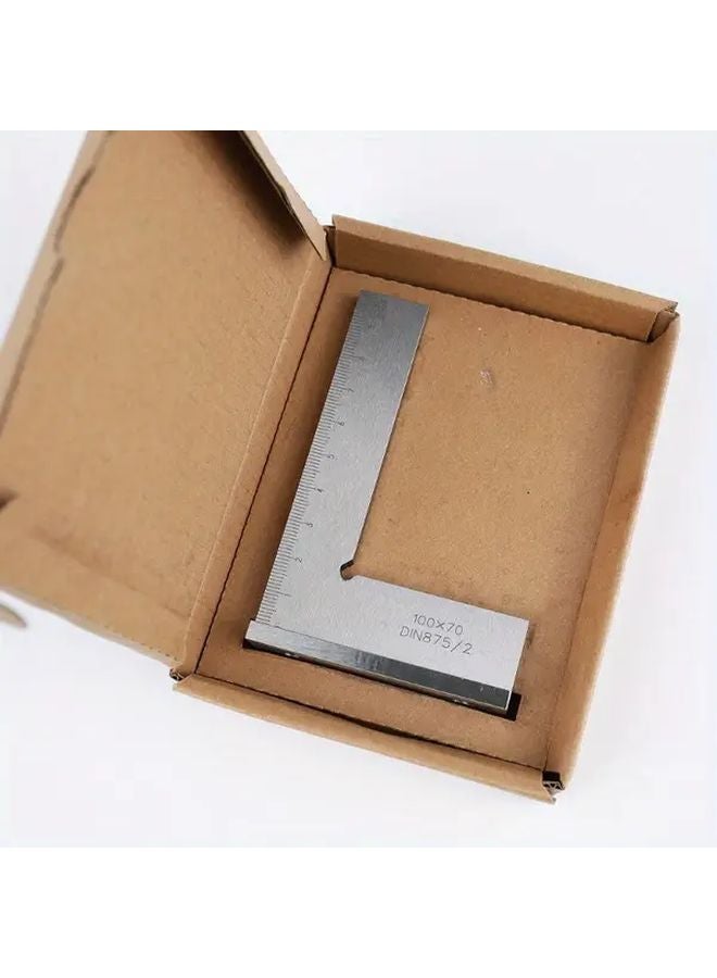 1pc 100x70mm L Shaped Stainless Steel Ruler Dual Scale Mm Cm Precision Metalworking - Image 5