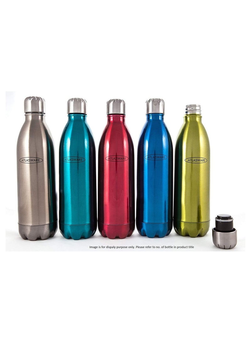 Atlasware Stainless Steel Hot and Cold Vacuum Bottle (Colour May Vary,1000ml) - Image 1
