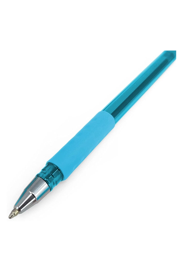 Pentel 12-Piece Ifeel-It Ballpoint Pen 1.0mm Tip Sky Blue Ink - Image 3