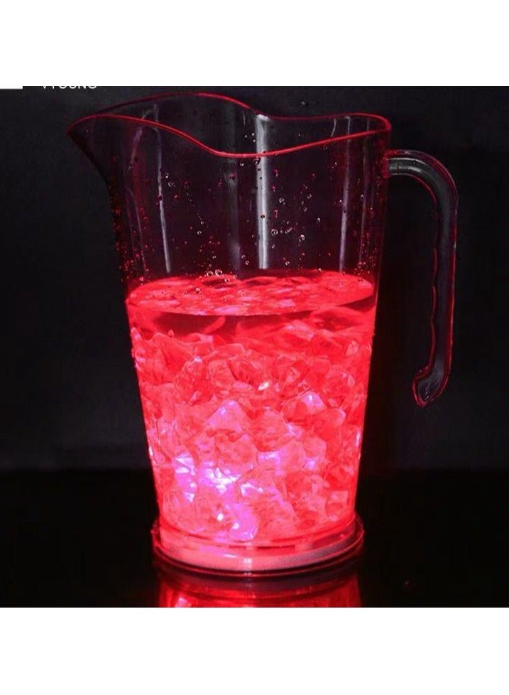 Light-Up Beer Pitcher Jug 1.8L, Red & Blue LED Flash, Plastic, Battery Operated for Bar & Club  - Image 2