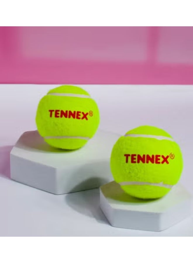 Tennex Yellow Hard / Heavy weight Cricket Tennis Balls(Pack of 6) - Image 2