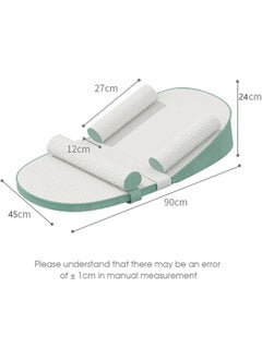 Beauenty Baby Lounger Travel Bed Baby Sleeping Nest Ultra Soft, Anti Reflux Pillow, 0-30° Height Adjustable Relieves Vomiting Milk, Portable Durable and Washable(Green)  - Image 3