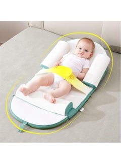 Beauenty Baby Lounger Travel Bed Baby Sleeping Nest Ultra Soft, Anti Reflux Pillow, 0-30° Height Adjustable Relieves Vomiting Milk, Portable Durable and Washable(Green)  - Image 4