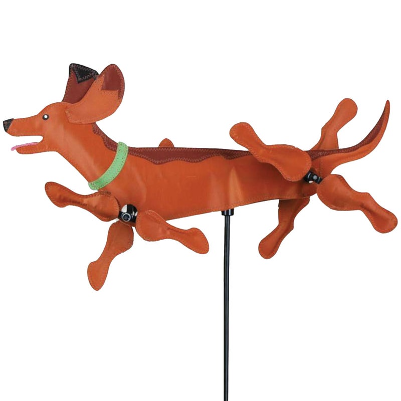 Whirligig Spinner Dachshund 20  Adorable DogThemed Design WeatherResistant Outdoor Decor Durable  Lightweight for Patios Yards and Gardens  EyeCatching Wind Spinner
