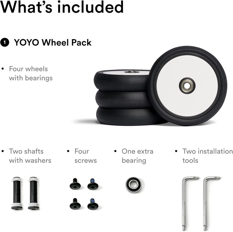 Stokke YOYO Wheels Pack - Four Replacement Wheels for YOYO2 Baby Stroller - Image 4