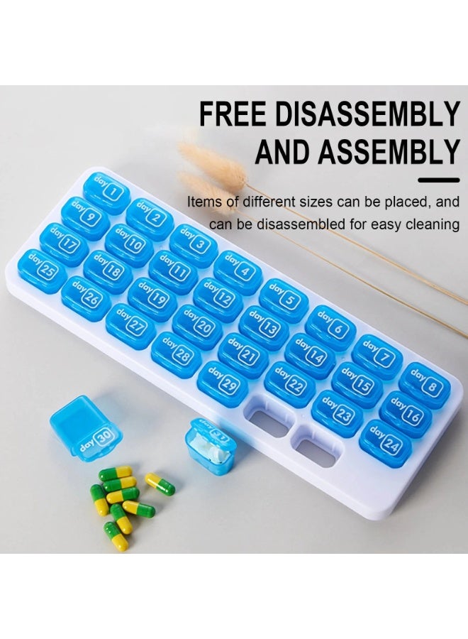 31-Day Monthly Pill Organizer Pods – Daily Numbered Medication Organizer for Pills, Vitamins & Supplements – BPA Free, Travel-Friendly Pill Box - Image 3