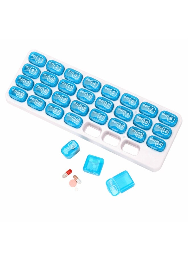 31-Day Monthly Pill Organizer Pods – Daily Numbered Medication Organizer for Pills, Vitamins & Supplements – BPA Free, Travel-Friendly Pill Box - Image 1