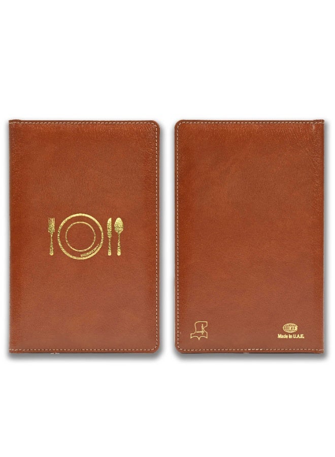 FIS Executive German Bonded Leather Bill Folder, Size:150x245mm, Both Side Padded Cover with Magnetic Flap, Stitched and Round Corners, Brown Color-FSCLBF2SBLBRN - Image 4