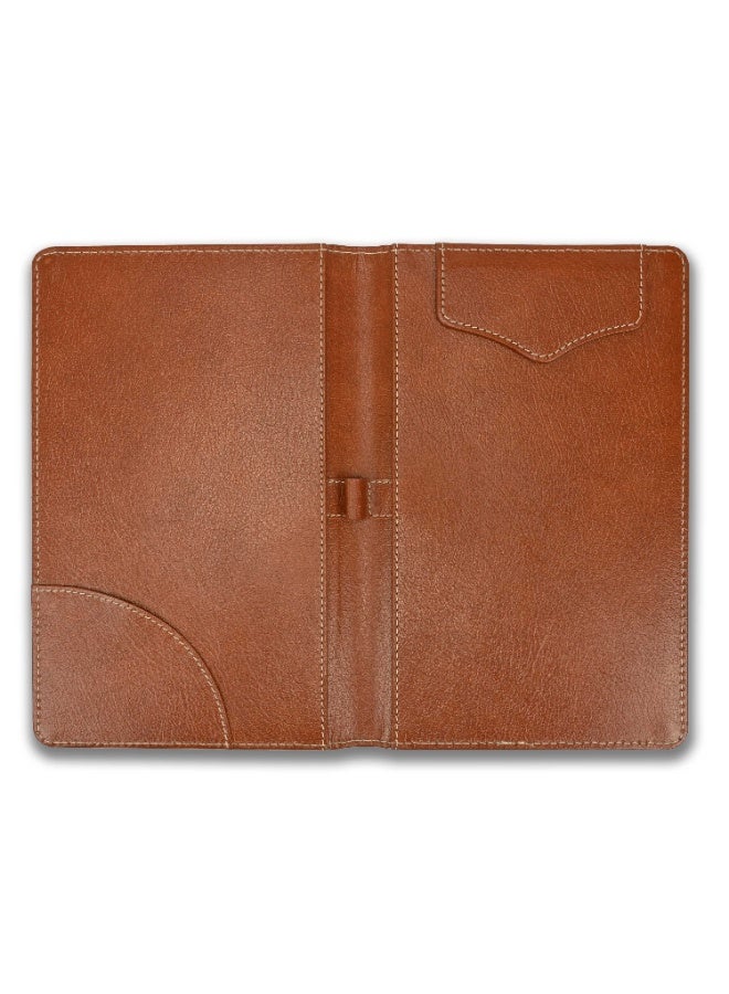 FIS Executive German Bonded Leather Bill Folder, Size:150x245mm, Both Side Padded Cover with Magnetic Flap, Stitched and Round Corners, Brown Color-FSCLBF2SBLBRN - Image 5