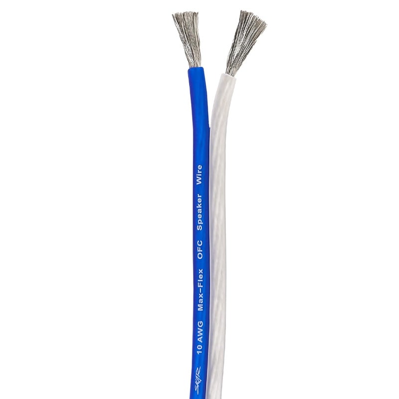Skar Audio 10 Gauge Elite Oxygen-Free Copper Speaker Wire - 30 Feet (Blue/White) - Image 5