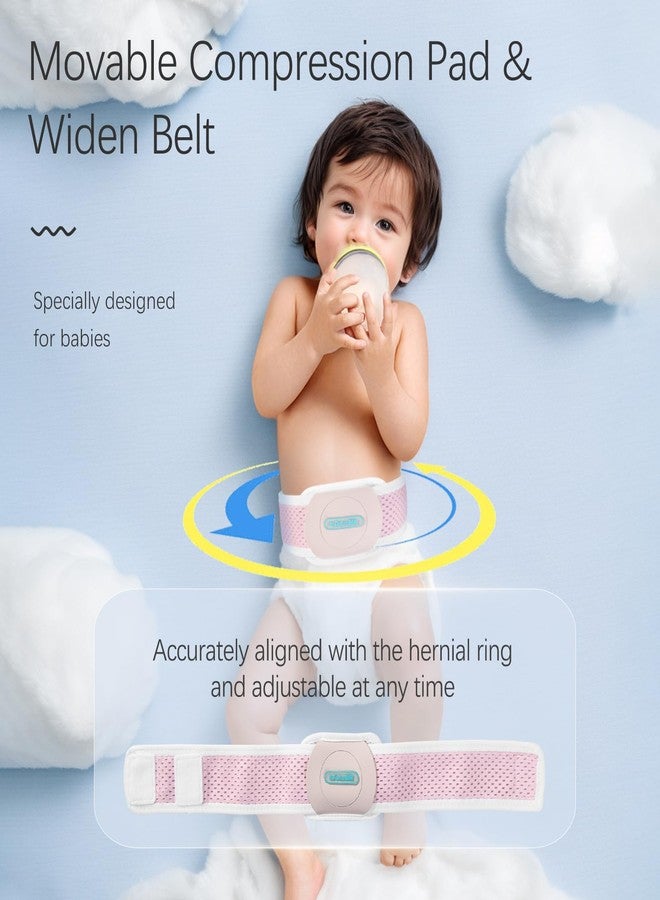 lefeke Umbilical Hernia Belt Baby Belly Button Band, Newborn Belly Wrap Truss, Infant Abdominal Binder for Children Kids, Adjustable Navel Belly Band Support Cord (Pink-S) - Image 2