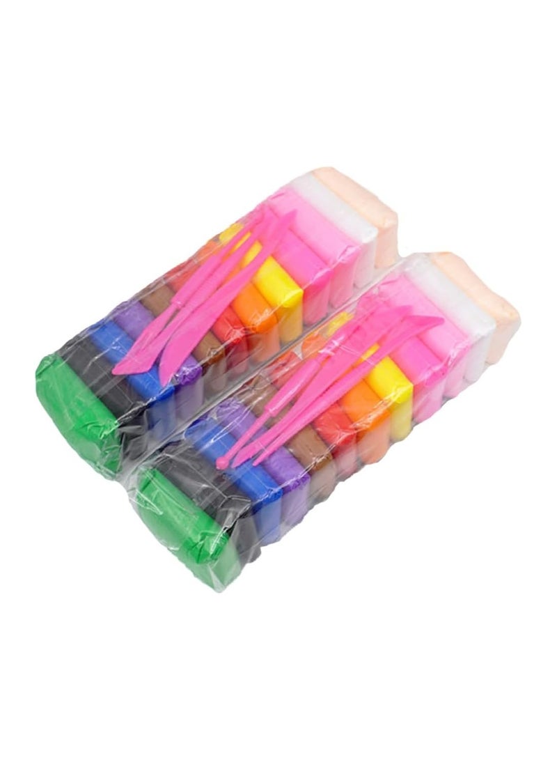 في جراسب VGRASSP Super Light DIY Soft Creative ملون لعب الطين الفن والحرف الجاف الطين مجموعة ألعاب ممتعة للأطفال لعبة تعليمية للحرف اليدوية تخفيف التوتر لعبة الطين... - Image 1