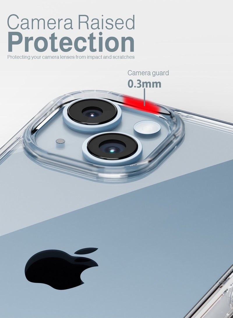 Moxedo Lite Crystal Clear Protective Case with 9H Tempered Glass Screen Protector compatible for iPhone 14 Plus - Image 2