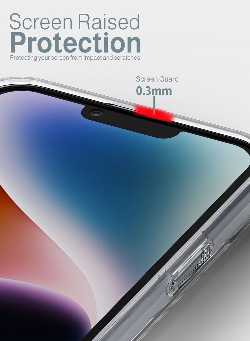 Moxedo Lite Crystal Clear Protective Case with 9H Tempered Glass Screen Protector compatible for iPhone 14 Plus - Image 3
