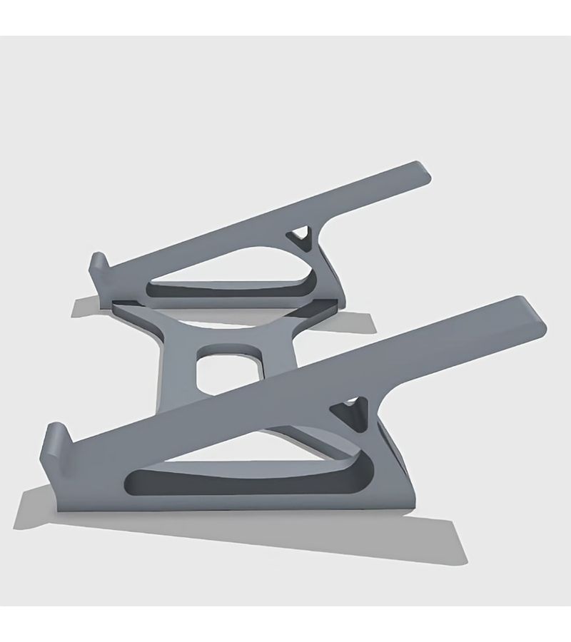 Black Minimalist Desktop Keyboard And Laptop Stand Suitable For Multiple Models - Image 2