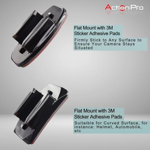 Action Pro Made in India Front and Side Helmet Mount Kit Compatible with GoPro Hero-13/12/11/10/9/8/7/6/5/4/3+/3/ Insta 360/Yi/SJCAM/Eken Noise and Other Action Camera - Image 3