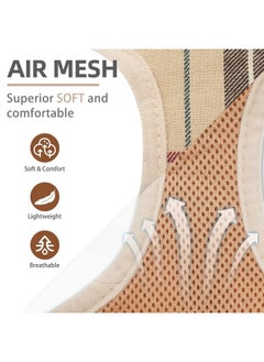 PUPTECK PUPTECK Soft Mesh Dog Harness and Leash Set Step-in Plaid Puppy Padded No Pull Vest Harness for XS Small Medium Sized Dogs Cats Outdoor Walking, Beige S  - Image 2