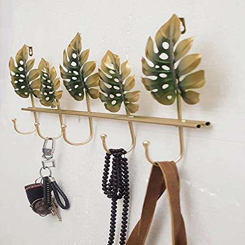 World Decor Palm Leaf Hook Decor with 5 Hooks 18 03 10 in - Image 2