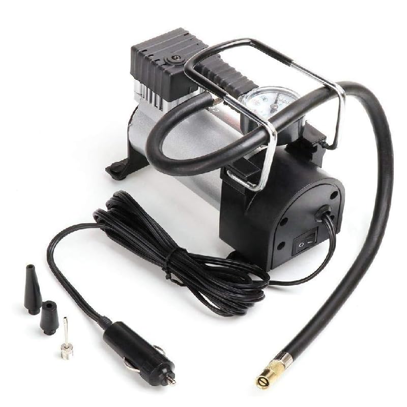 Tire Inflator, Air Compressor, for Cars, Bikes and Balls (12V, 1 Pistom, Code:9051) - KaberTrade